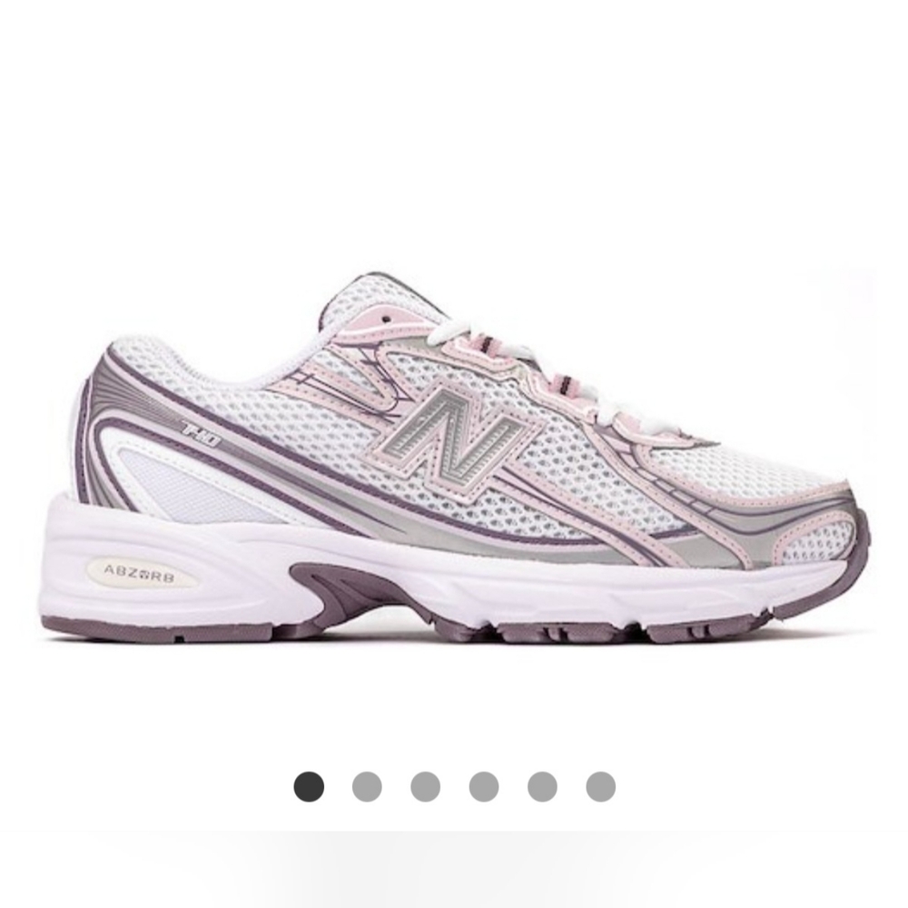 New Balance Women’s Pink & Silver Mesh Athletic Sneakers